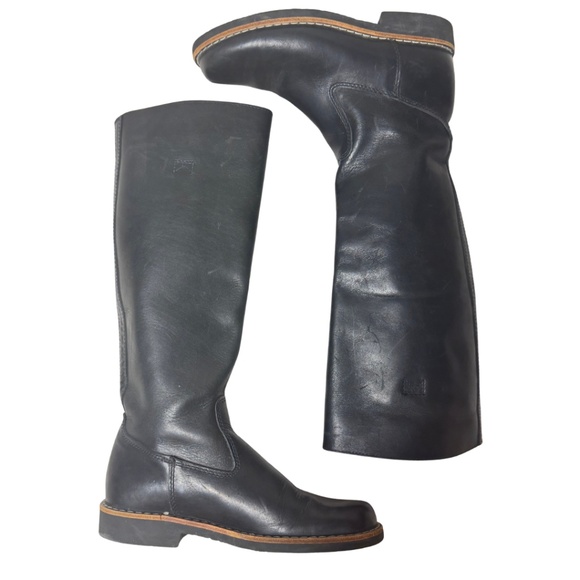 Roots Black Leather Knee-High Boots Women’s 7 - Picture 3 of 12